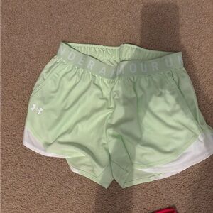 Under Armour Mint Green Shorts with White Trim